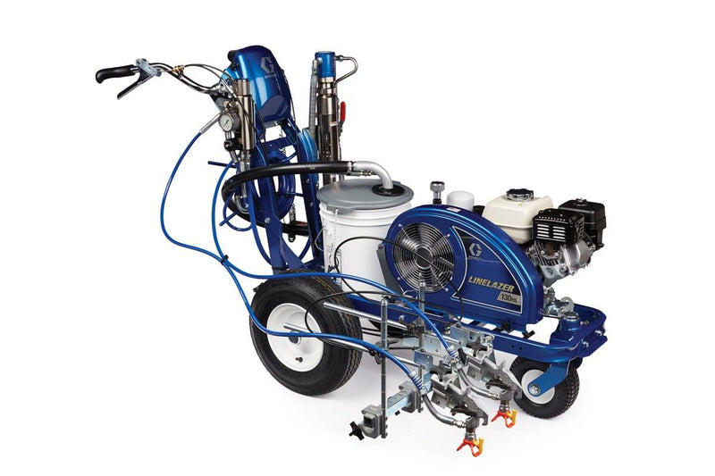 Graco LineLazer 130HS Standard Series 3300 PSI @ 1.3 GPM Gas Hydraulic Airless Line Striper, 2 Manual Guns - Cart