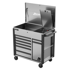 Homak | 44” RS Pro Series 8 Drawer Flip Top Power Service Cart