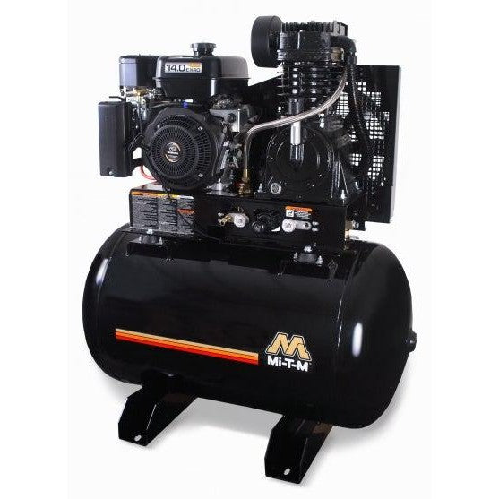 Mi-T-M Two Stage Gasoline Stationary Air Compressors - 29.0 CFM - 175 PSI - 80 gal - Honda - (49-State)