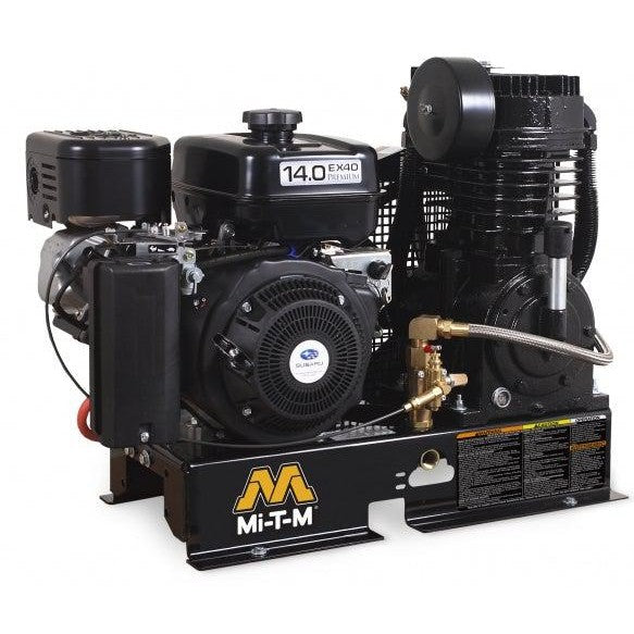 Mi-T-M Base Mount Two Stage Gasoline Air Compressors - 29.0 CFM - 175 PSI - Mi-T-M OHV