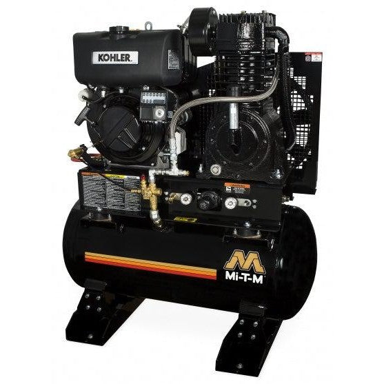 Mi-T-M Two Stage Diesel Stationary Air Compressors - 29.0 CFM - 175 PSI - 30 gal