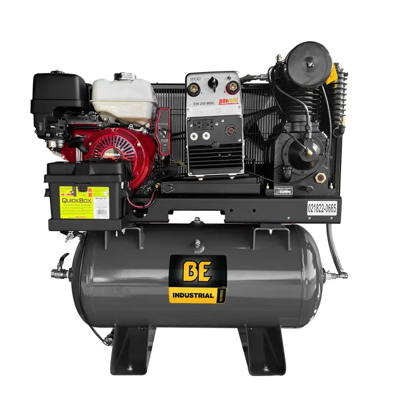 Be Pressure 19 CFM @ 175 PSI - 30 GALLON AIR COMPRESSOR, GENERATOR, WELDER, WITH HONDA GX390 ENGINE, AC1330HB3000W