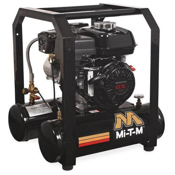 Mi-T-M Single Stage Gasoline Portable Air Compressors 4.8 CFM- 90 PSI - 5 gal - (49-State)