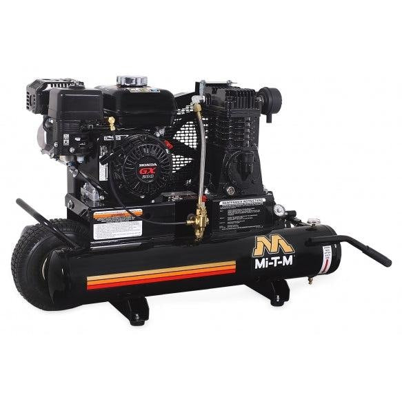 Mi-T-M 13.1 CFM @ 90 PSI 196cc Honda GX200 OHV  Single Stage Cast Iron 8-Gallon Pneumatic Air Compressor - (49-State)