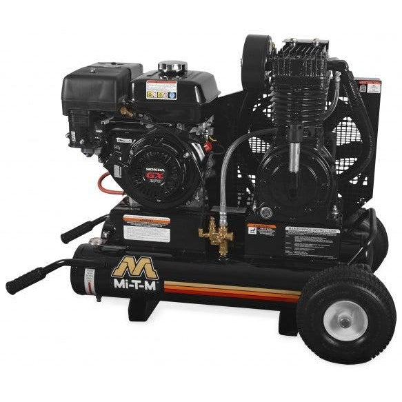 Mi-T-M 17.2 CFM @ 175 PSI  270cc Honda GX270 OHV Two Stage Cast Iron 8-gallon Gasoline Air Compressor - (49-State)