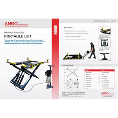 AMGO MR06 6,000 lbs Mide-Rise Portable Scissor Lift