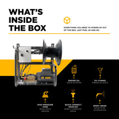 BE X-1520FW1ARH Commercial 1500 PSI @ 2.0 GPM AR JRV2G25E Baldor Cold Water Built-in Unloader Pressure Washer