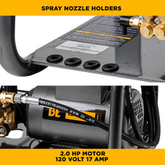 BE X-1520FW1ARH Commercial 1500 PSI @ 2.0 GPM AR JRV2G25E Baldor Cold Water Built-in Unloader Pressure Washer