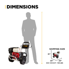 3,100 PSI 3.1 GPM Cold Water Gas Pressure Washer - B3165HACS