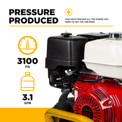 3,100 PSI 3.1 GPM Cold Water Gas Pressure Washer - B3165HAGS
