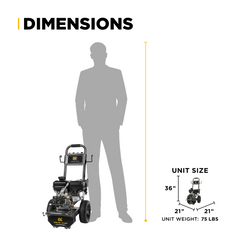 3,200 PSI 2.5 GPM Cold Water Gas Pressure Washer - B327PX