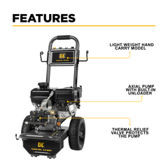 3,200 PSI 2.5 GPM Cold Water Gas Pressure Washer - B327PX