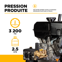 3,200 PSI 2.5 GPM Cold Water Gas Pressure Washer - B327PX