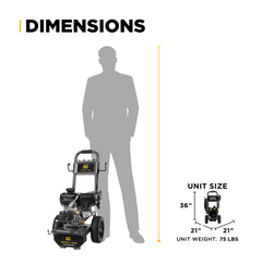 3,400 PSI 2.5 GPM Cold Water Gas Pressure Washer - B3475PX