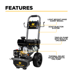3,800 PSI 2.5 GPM Cold Water Gas Pressure Washer - B3875PA