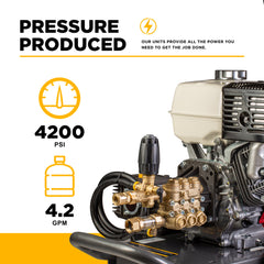 4,200 PSI 4.2 GPM Cold Water Gas Pressure Washer - B4213HCS