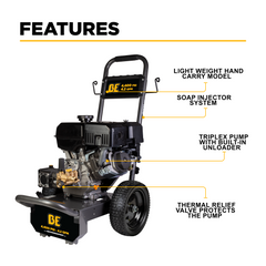 4,400 PSI 4.2 GPM Cold Water Gas Pressure Washer - B4415PA