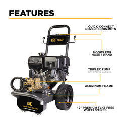 4,400 PSI 4.2 GPM Cold Water Gas Pressure Washer - B4415PCS