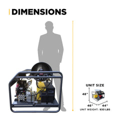 BE 3500 PSI @ 5.6 GPM General Pump TS2021 Belt Drive Hot Water Pressure Washer - Oil/Diesel Fired