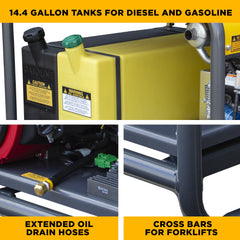 BE 3500 PSI @ 5.6 GPM General Pump TS2021 Belt Drive Hot Water Pressure Washer - Oil/Diesel Fired