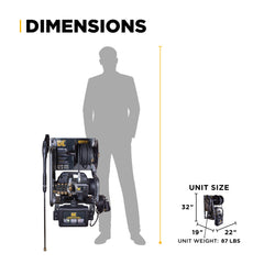 BE 1,500 PSI 1.6 GPM 1.5 HP Electric Pressure Washer with Powerease Motor and Triplex Pump - P1515EPNW