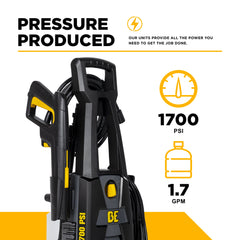 BE 1,700 PSI 1.7 GPM Electric Pressure Washer with Powerease Motor and AR Axial Pump - P1715EN