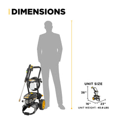 BE 2,700 PSI 1.3 GPM Electric Pressure Washer with AR Axial Pump - P2713EN