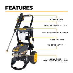 BE 2,700 PSI 1.3 GPM Electric Pressure Washer with AR Axial Pump - P2713EN
