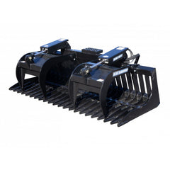 Blue Diamond Heavy Duty Skid Steer Rock Bucket Grapple