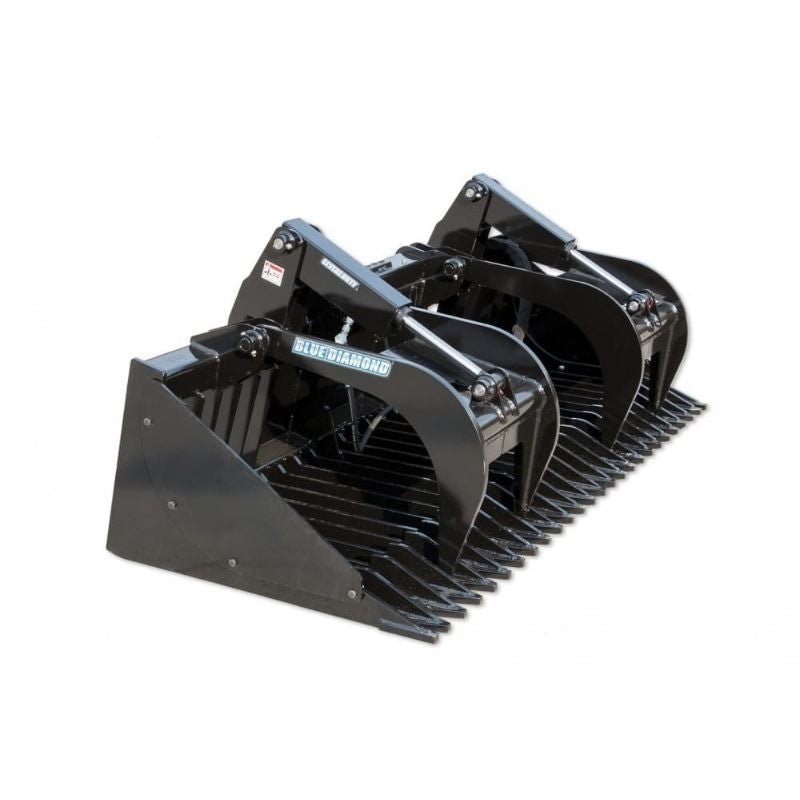 Blue Diamond Severe Duty Skid Steer Rock Bucket Grapple