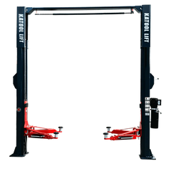 Katool KT-AS110D Two Post Asymmetrical Vehicle Lift 11,000lbs Single Point Lock Release