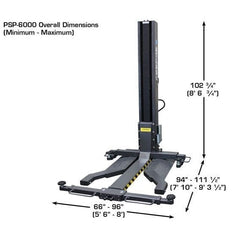 Atlas PSP-6000 6,000 lb Portable Single Post Lift