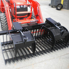 Blue Diamond Heavy Duty Skid Steer Rock Bucket Grapple