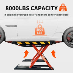 Katool 8000 lbs Mid Rise Scissor Lift X90E Electric 110v 47'' Release Auto Lift Car Lift